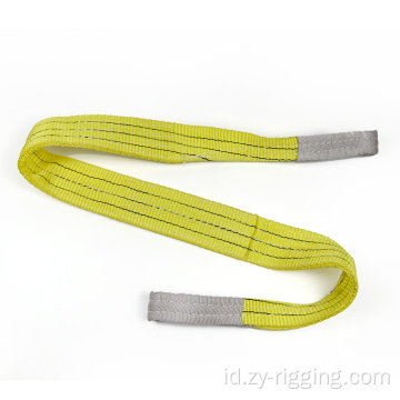 3TONS Yellow Polyester Tow Rope Sling Anyaman Datar
